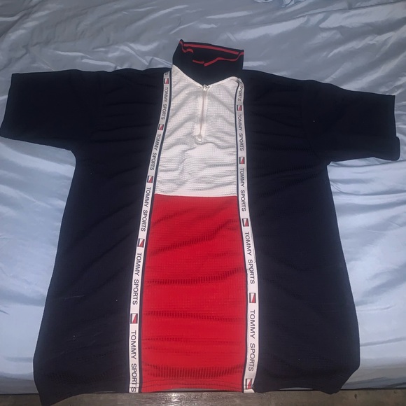 Vintage Tommy Hilfiger Tommy Sports Half ZIP Tee - Picture 1 of 5
